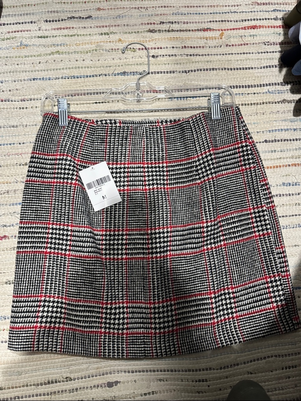 Forever 21 Black, White & Red Plaid Mini Skirt